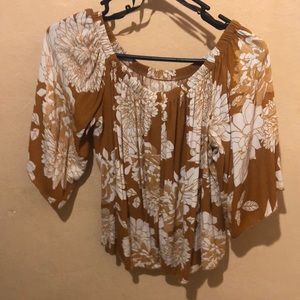 Off the shoulder flower top